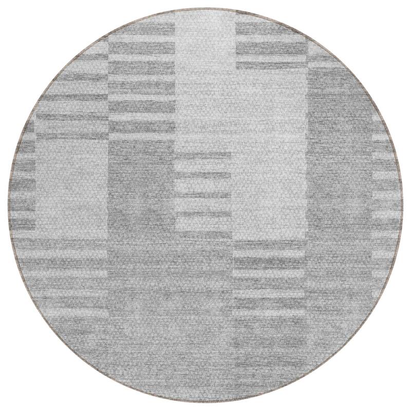 Machine Washable Indoor/ Outdoor Chantille Contemporary Geometric Rug