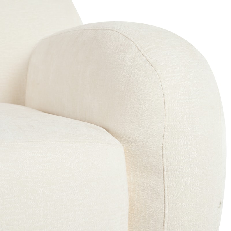 Streamlined Sofa with Curved Design and Extra-Large Seat Depth for Living Room or Guest Room