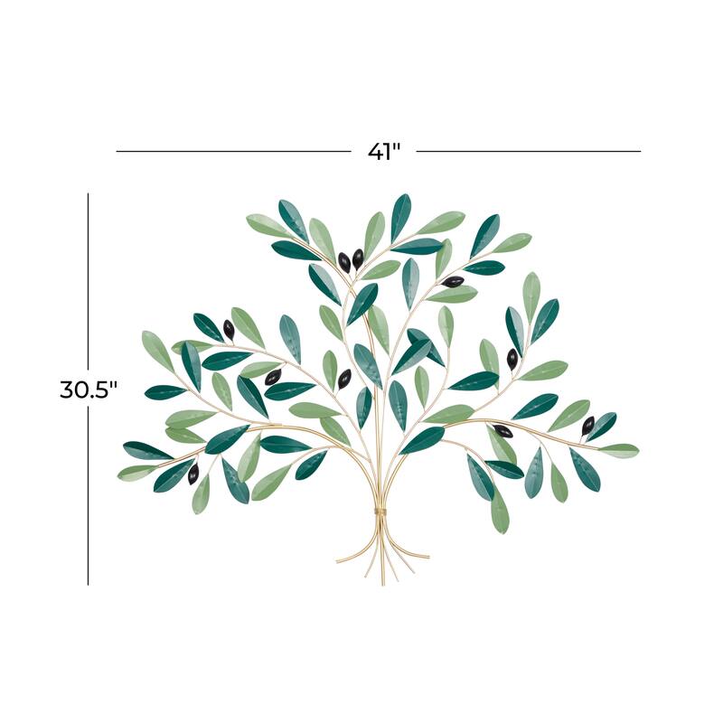 Green Iron Coastal Wall Decor 31 x 40 x 2