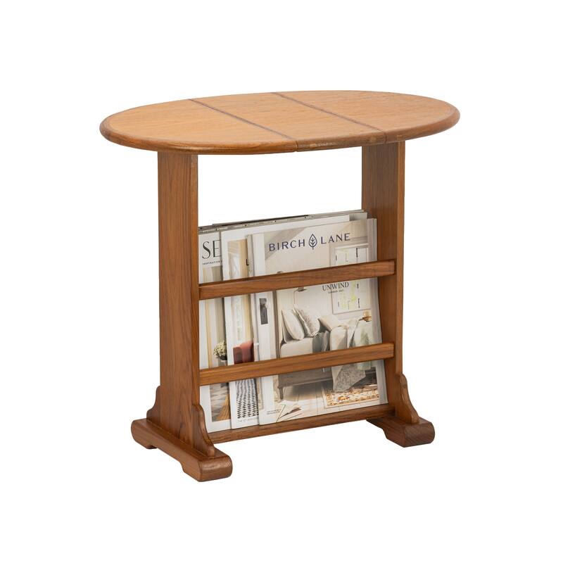 Solid Teak Drop-Leaf Table - Small