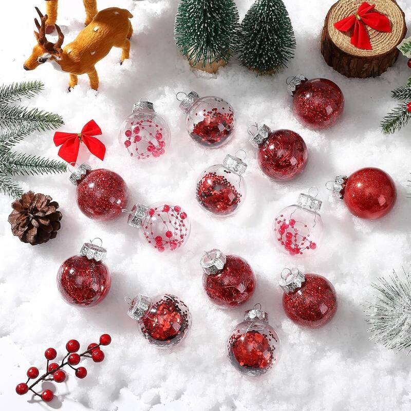 30 Pcs Shatterproof Christmas Ball Ornaments for Holiday Wedding Party Decoration - N/A