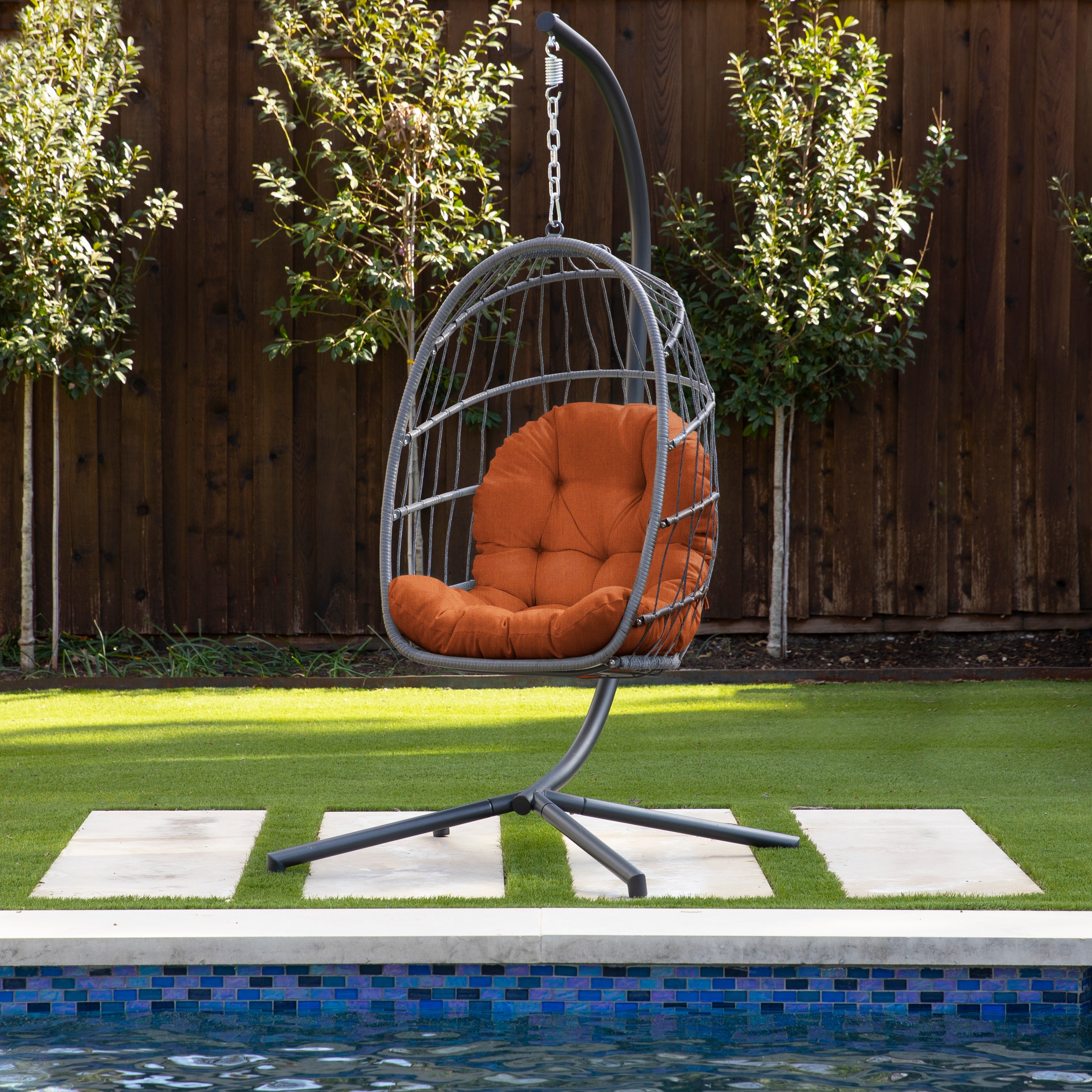 44 x 44 x 4 Papasan Outdoor Chair Cushion Ivory - Sorra Home
