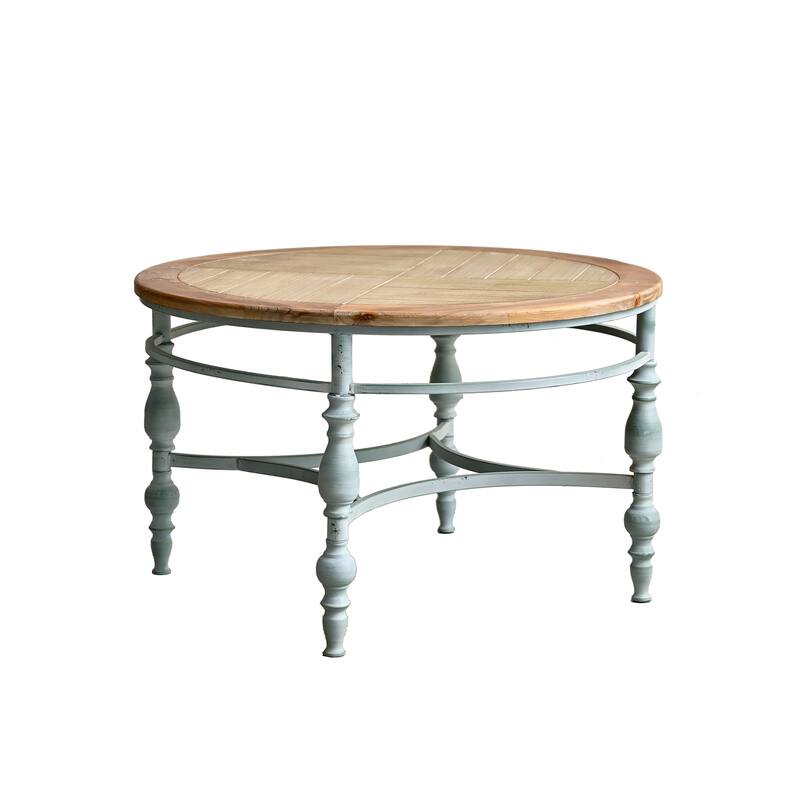 GDFStudio - Thalric Accent Rustic Wooden Carved Coffee Table