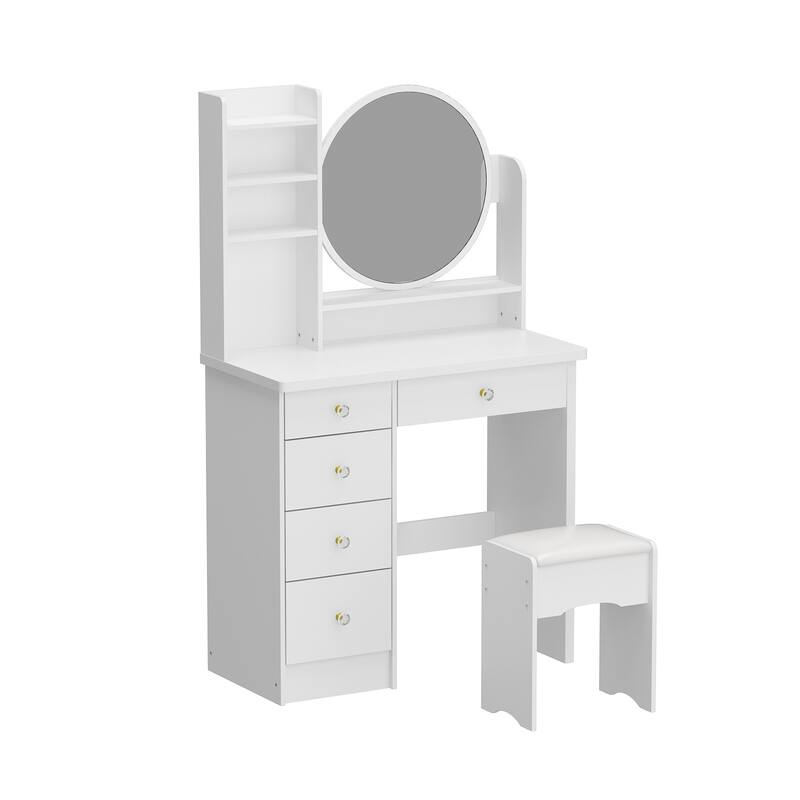 Make Up Vanity Set Dressing Table(Black/White)