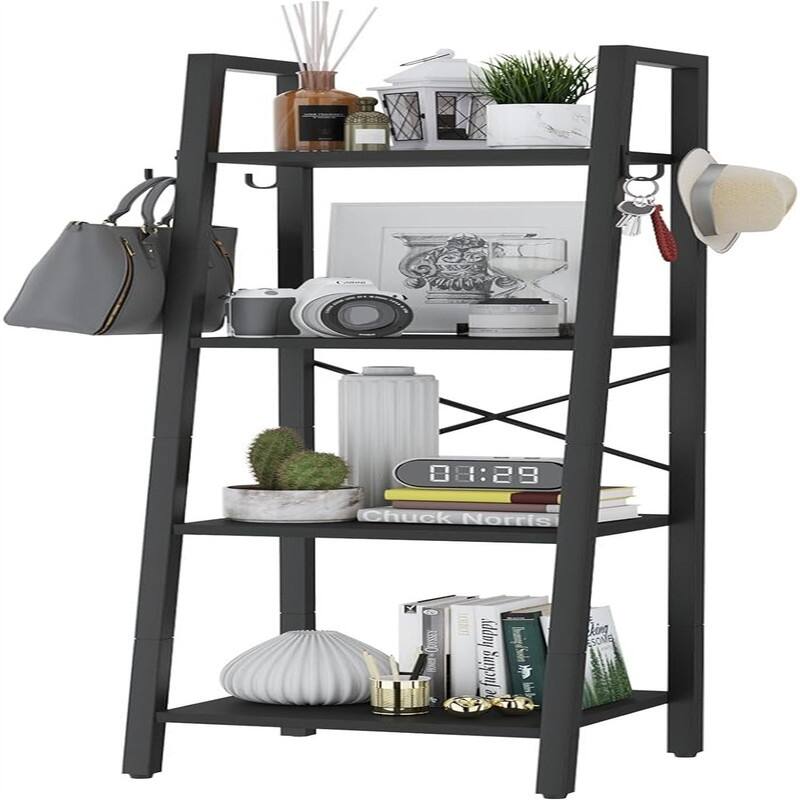4 Tiers Ladder Bookcase - 11.81"D x 13.39"W x 49.21"H