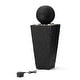 preview thumbnail 36 of 39, Glitzhome 31.75"H Polyresin Sphere Pedestal Outdoor Fountain With Pebbles Pump LED Light