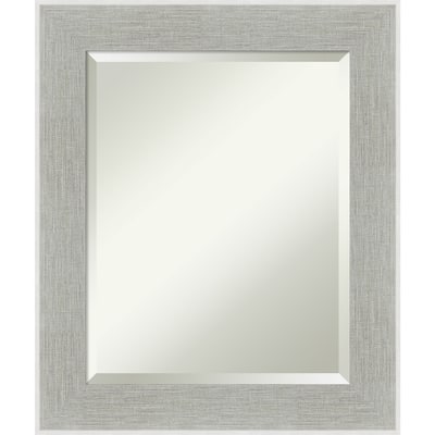 Beveled Wall Mirror - Glam Linen Grey Frame - Glam Linen Grey