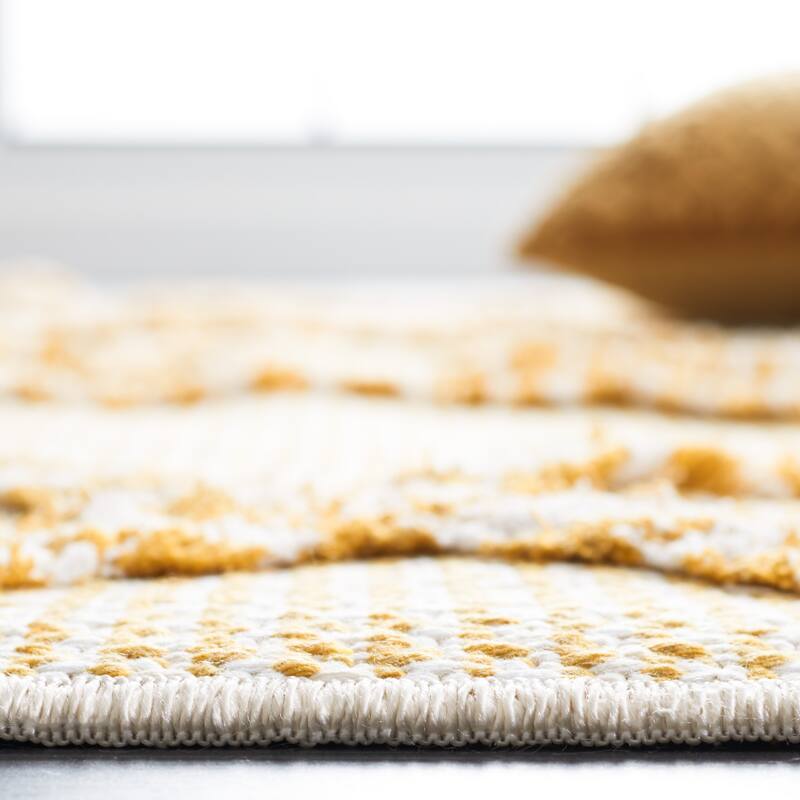 SAFAVIEH Augustine Saori Rustic Trellis Fringe Rug