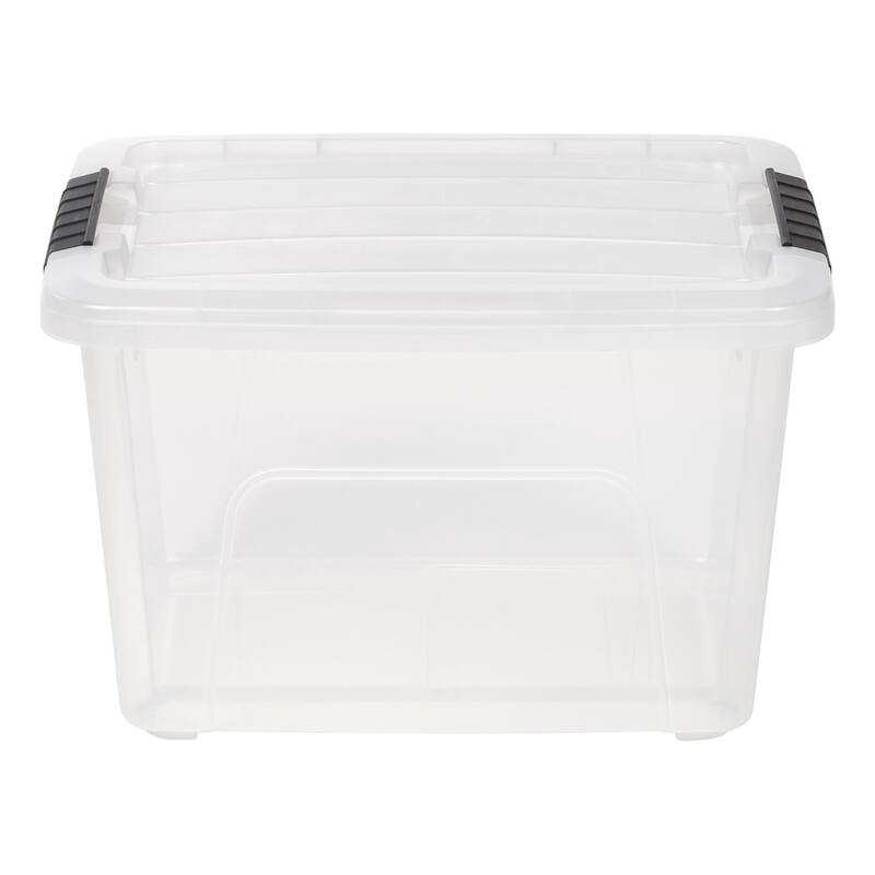 IRIS USA® Buckled Clear Box 20.5 Qt Buckle Lid - Clear - Set of 6