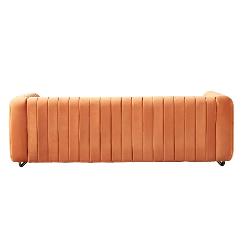 Contemporary Velvet Sofa Couch 84.25''W for Living Room