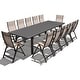 preview thumbnail 31 of 39, 9/11/13-Piece Luxury Outdoor Dining Set All-Weather Aluminum Patio Furniture Foldable Chairs