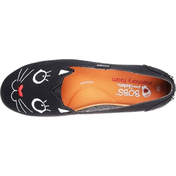 skechers bobs plush cattitude women's flats