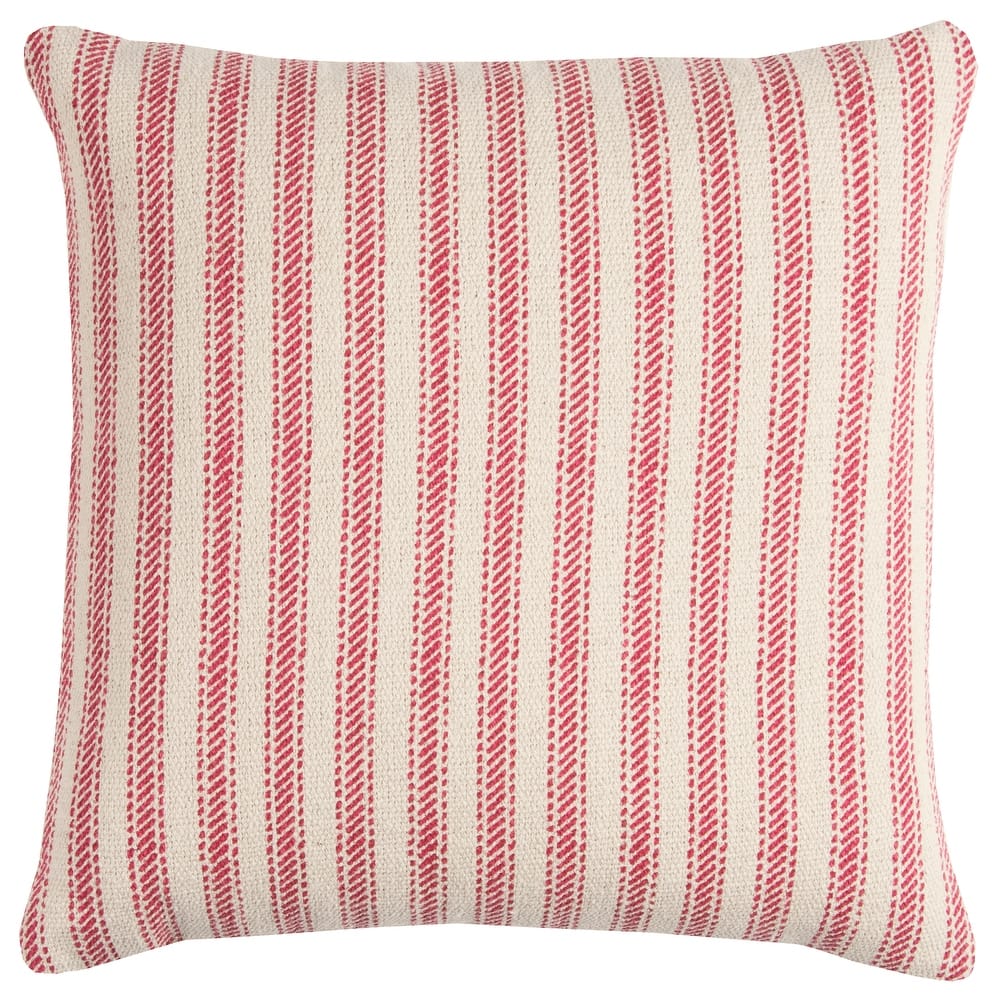 Rizzy Home Ticking Stripe Cotton Canvas Throw Pillow Cover