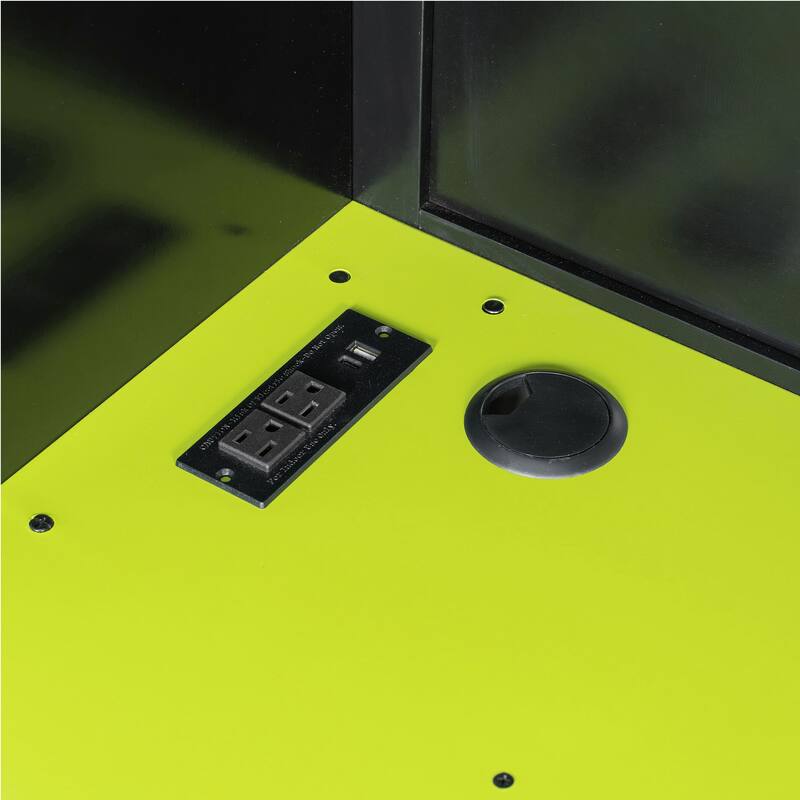 Loft Gaming Bed with Desk, RGB Light & Charging Station by Harper&Bright Designs