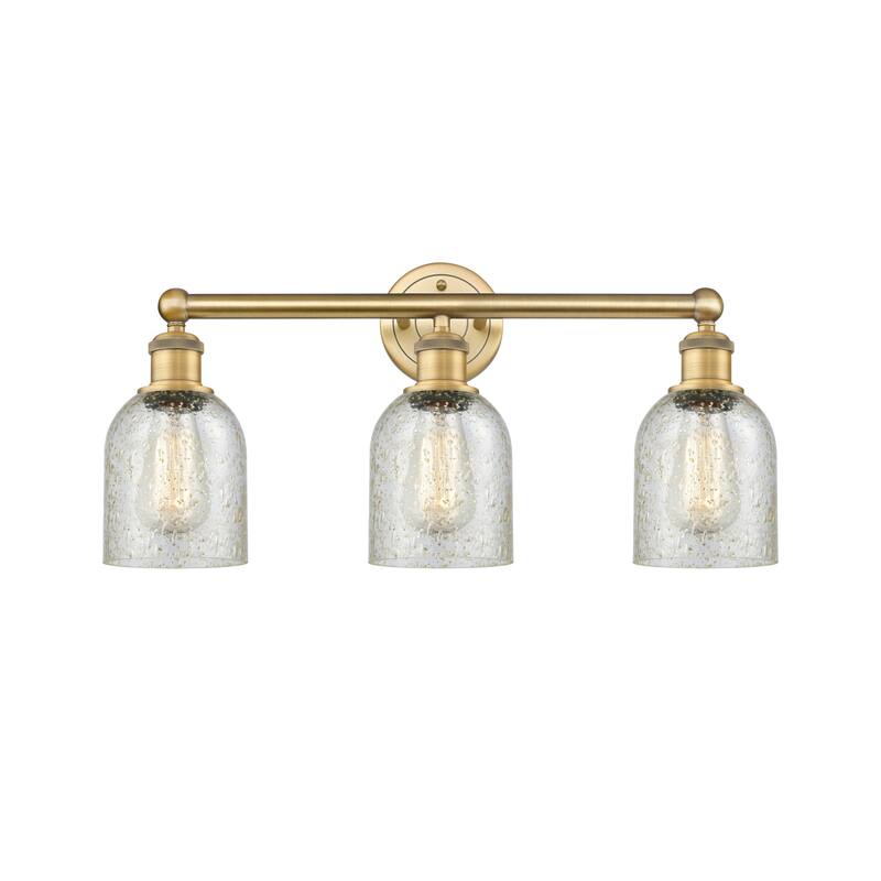 Innovations Lighting 616-3W-12-23 Caledonia Vanity Caledonia 3 Light - Brushed Brass / Mica