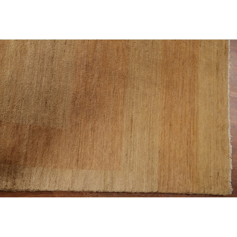 Vegetable Dye Modern Gabbeh Oriental Area Rug Hand-Knotted Wool Carpet - 6'10" x 8'0"