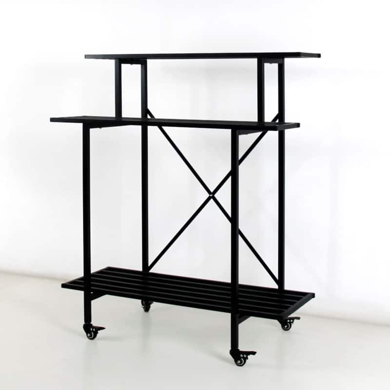 3 Tier Sturdy Plant Stand with Wheels - 35.43 x 17.32 x 41.73 inches
