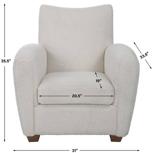 Uttermost 23682 Teddy 31" Wide Plywood and Rubberwood Framed Arm Chair
