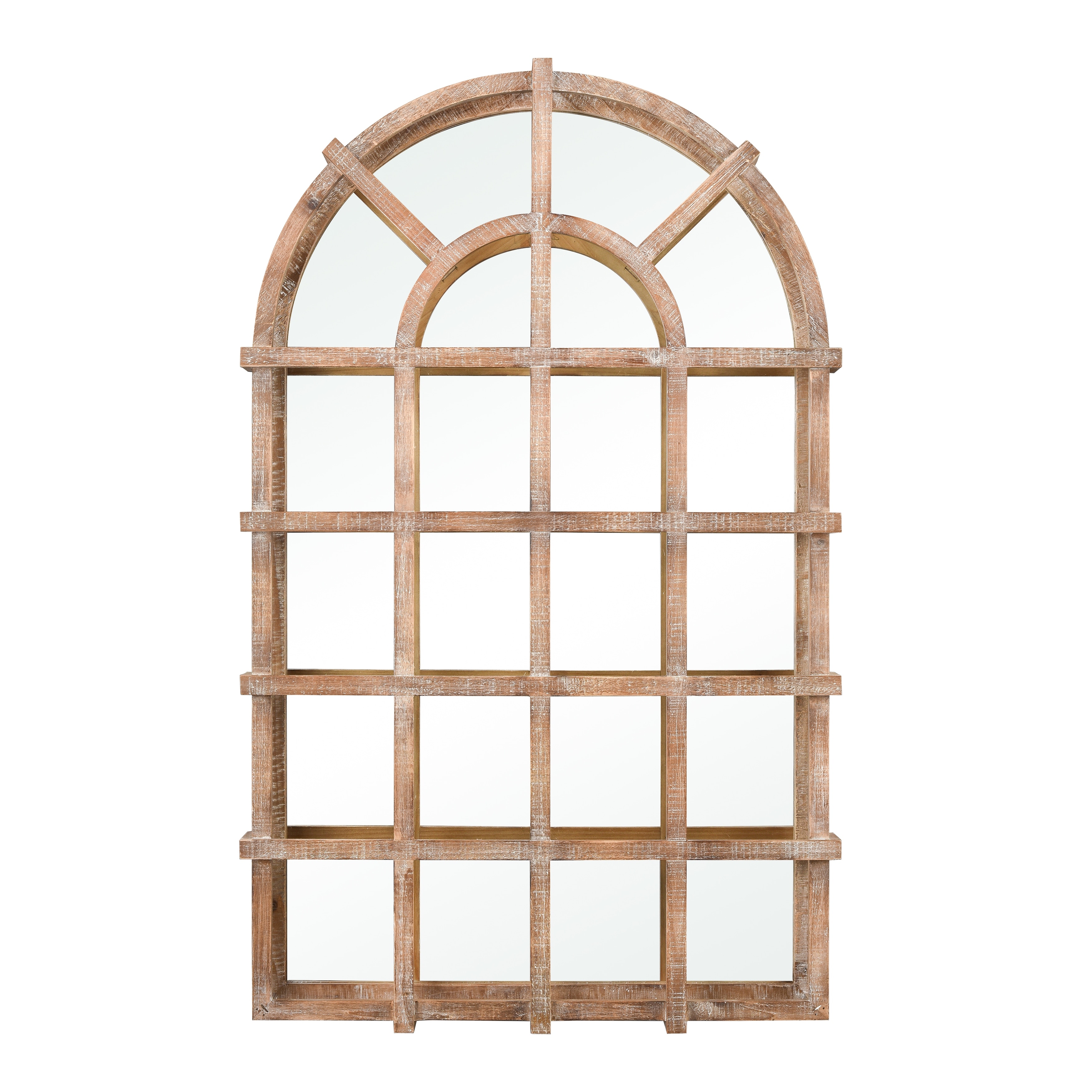 Atlas Atherton Wood Wall Mirror - 40 inch High