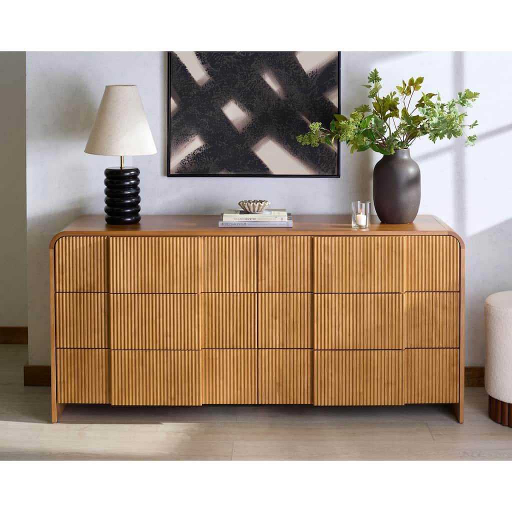 SAFAVIEH Couture Vitale Reeded Wood Dresser