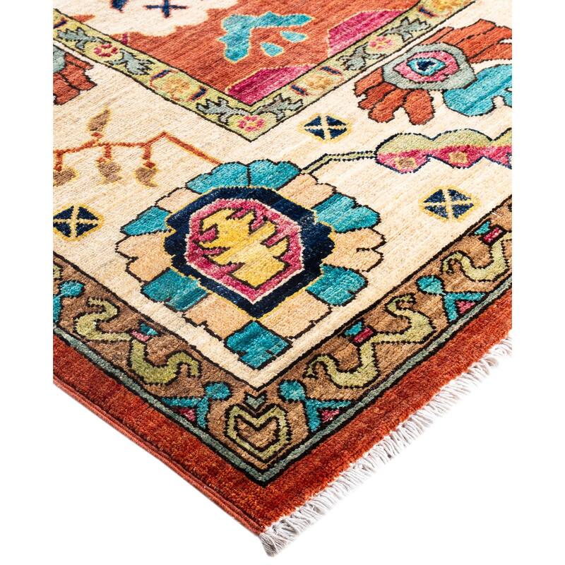 Serapi One-of-a-Kind Hand-Knotted Area Rug - Red - 9' 0" x 12' 2"