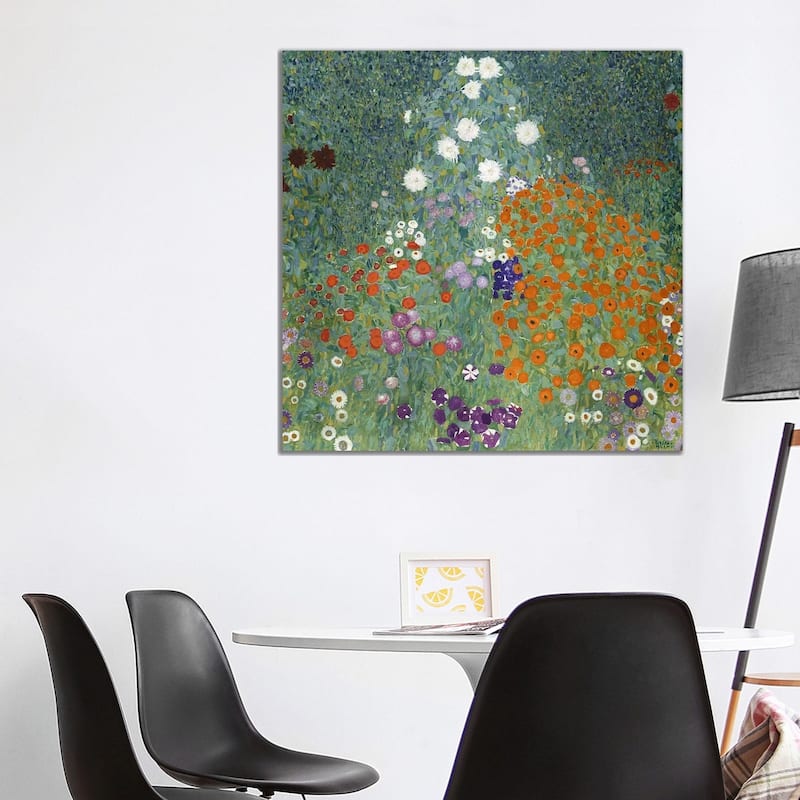 iCanvas "Bauerngarten (Cottage Garden), 1907 " by Gustav Klimt Canvas Print - 37x37x1.5
