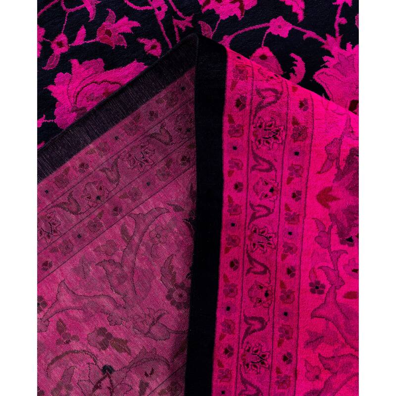 Overdyed One-of-a-Kind Hand-Knotted Area Rug - Pink - 12' 0" x 18' 2"