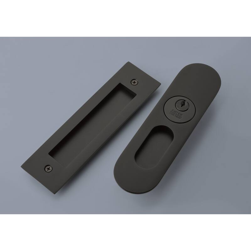 Emtek Narrow Modern Rectangular 7-1/4 Inch Privacy Mortise Pocket Door