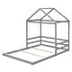 preview thumbnail 16 of 14, Wooden Full Size House Kids Bed Frame with Guardrail for Fun Sleeping Space, Safety Guaranteed, Easy to Assemble, White