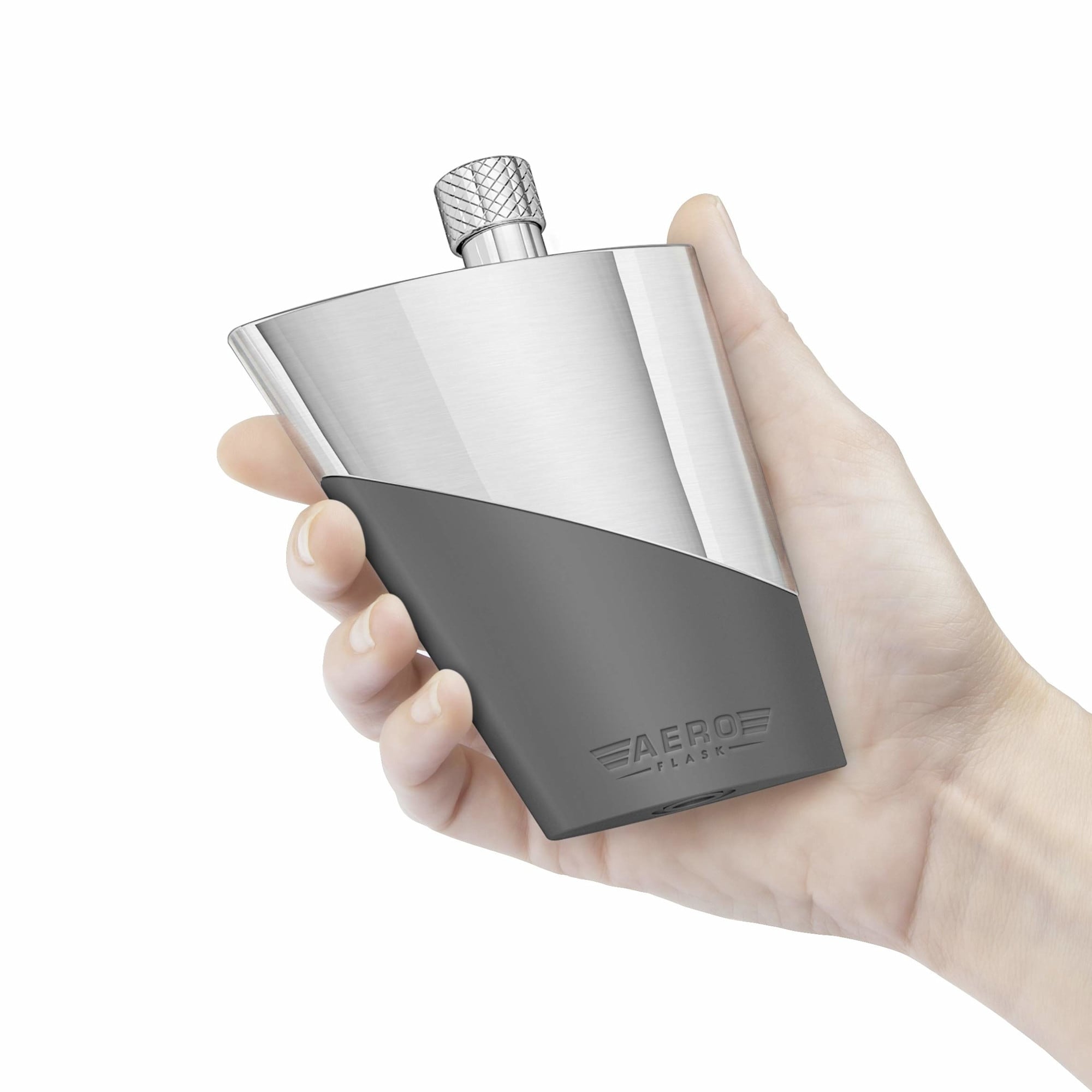 Final Touch Stainless Steel AeroFlask Travel Flask - 3.4 Oz