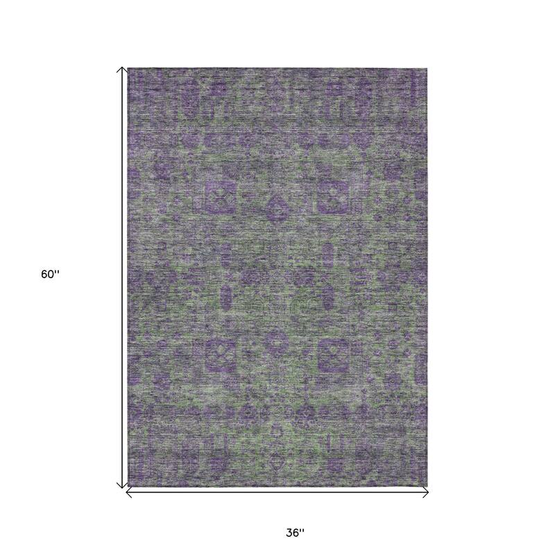 HomeRoots Oriental Transitional Rectangle Outdoor Rug