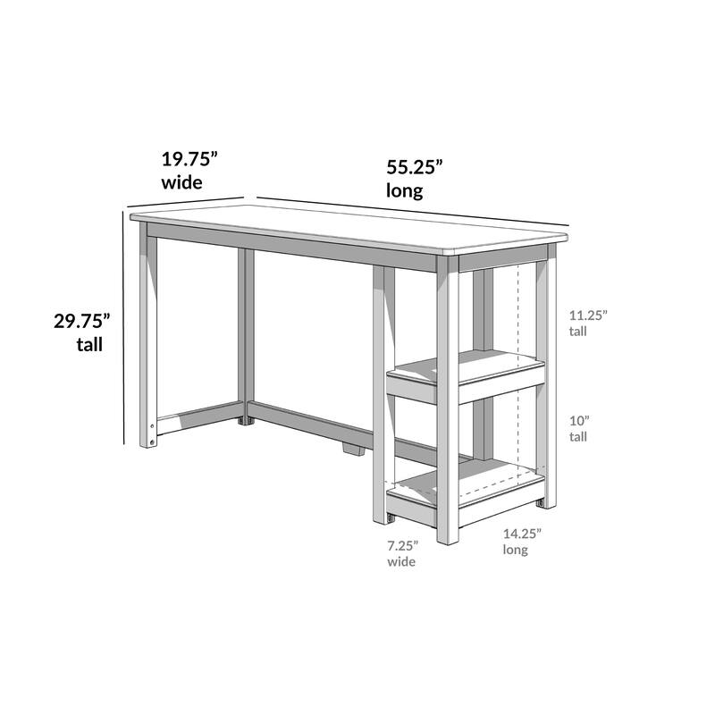 Max and Lily Desk with Bookshelves
