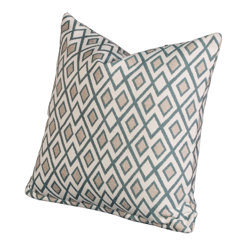 Timeless Geometric Indoor/Outdoor Accent Pillow - 16" x 16" - Blue
