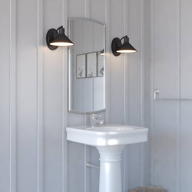 Akron 1-Light Farmhouse Barn Bathroom Wall Fixture