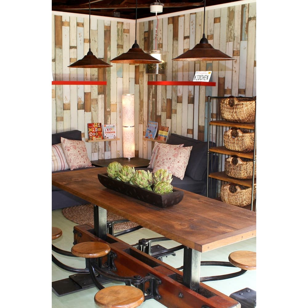 Hammered Copper 13-in Large Pendant Light in in Oil Rubbed Bronze (L400DB)