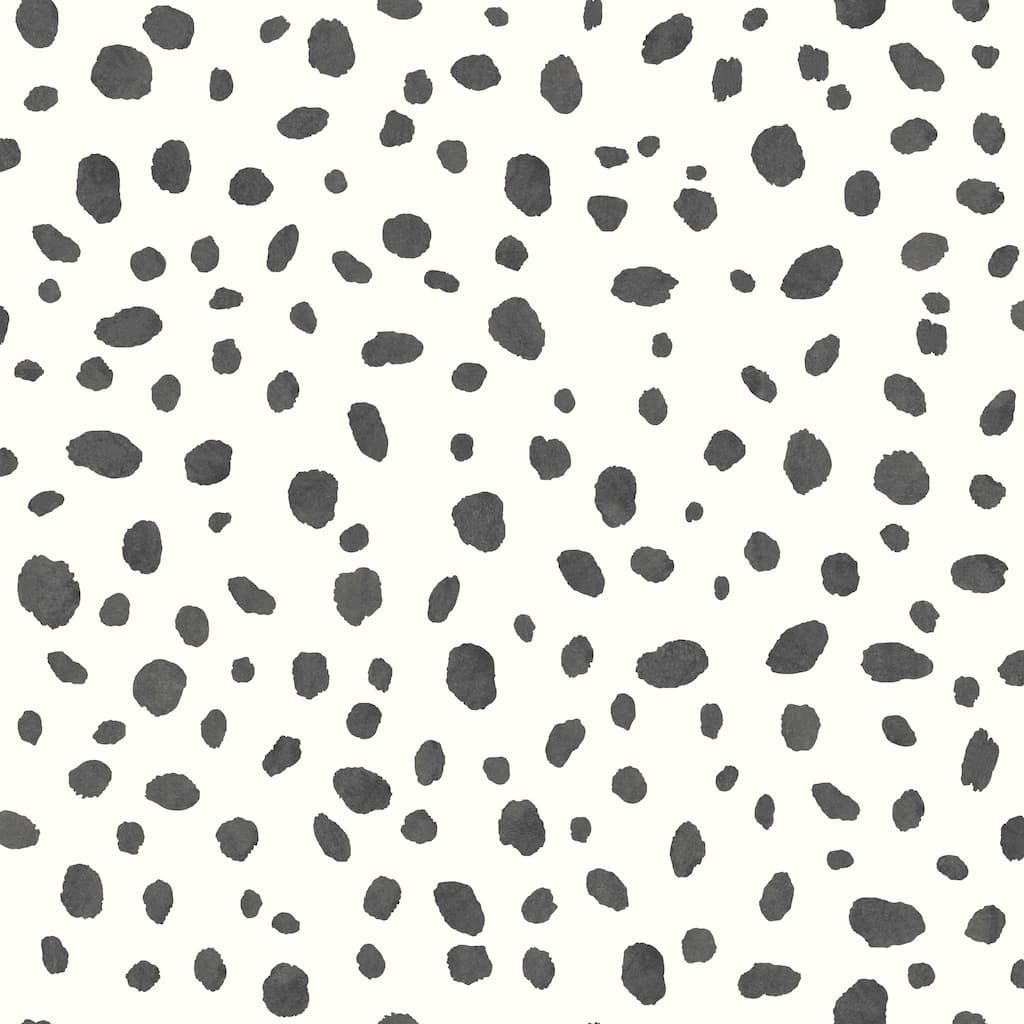 Dalmatian Spot Black and White Unpasted Wallpaper – 396in x 20.8in