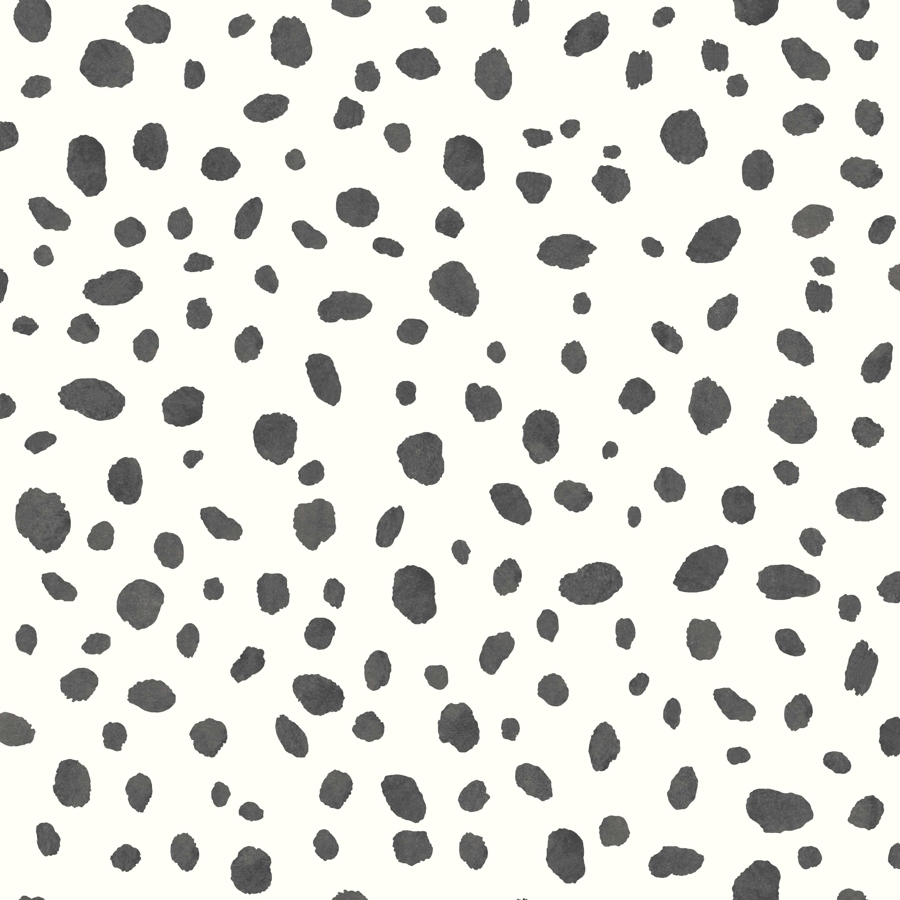 Dalmatian Spot Black and White Unpasted Wallpaper – 396in x 20.8in