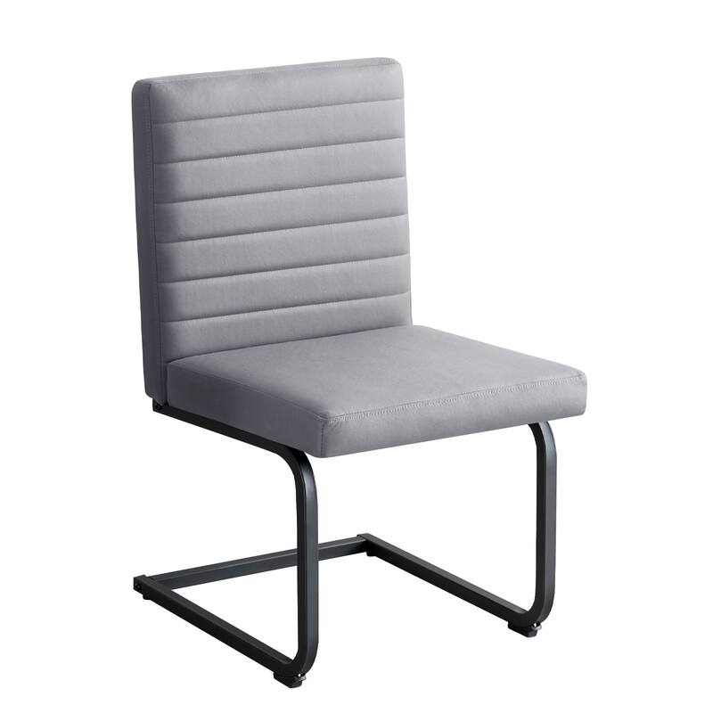 Dining Chairs Set of 2,Upholstered Kitchen Chairs with Metal Legs,Armless Chair with Comfortable Seat