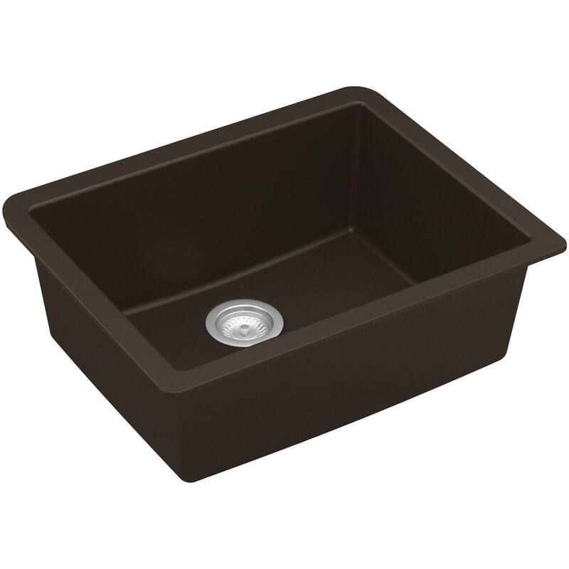 Karran USA QU-820 Quartz QU 24-3/8" Undermount Single Basin Quartz - Brown
