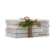 preview thumbnail 1 of 3, Grateful Thankful and Blessed, Whitewashed Wood Stacked Books Tied with Twine and Greenery