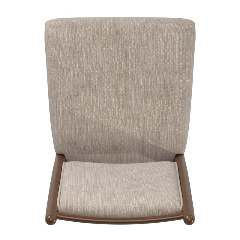 Harstad Wood Finish Beige Fabric Dining Chair (Set of 2) by iNSPIRE Q Modern