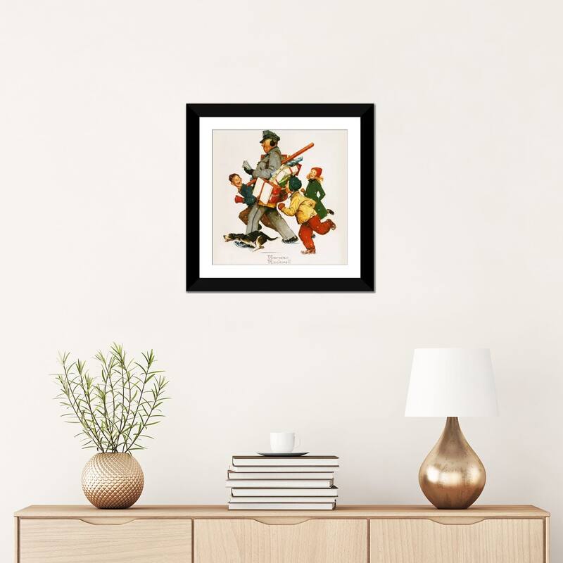 iCanvas "Jolly Postman" by Norman Rockwell