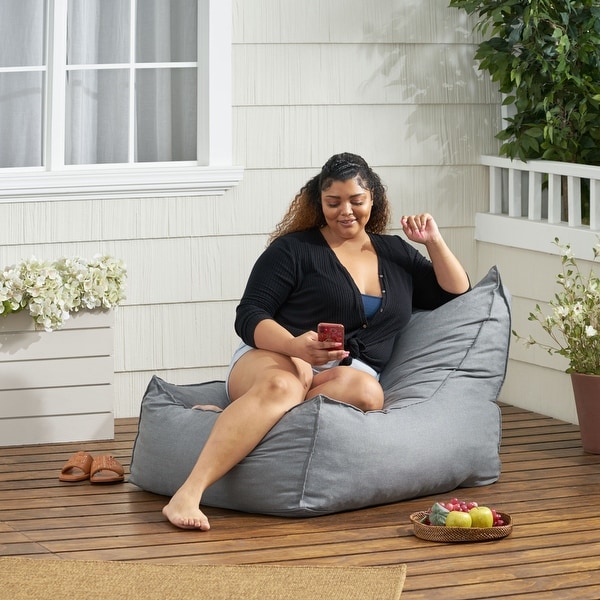 Tulum Indoor Outdoor Bean Bag Lounger by Christopher Knight Home