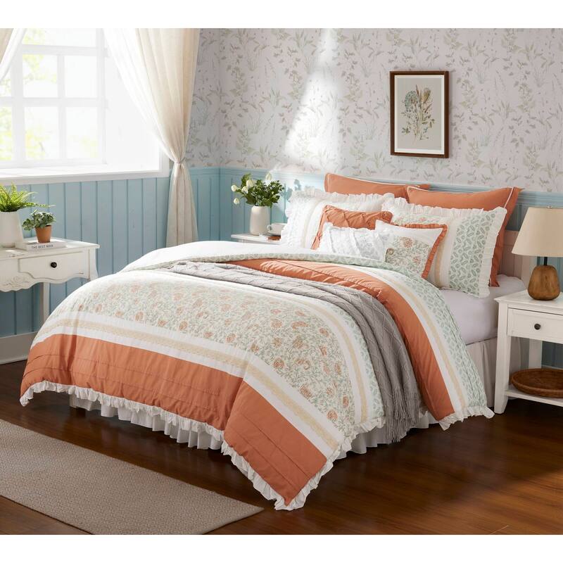 Madison Park Vanessa 9 Piece Cotton Percale Comforter Set