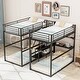 preview thumbnail 9 of 14, Twin Metal Bunk Bed with Desk, Shelves, and Storage Staircase, Ensuring Safety Black