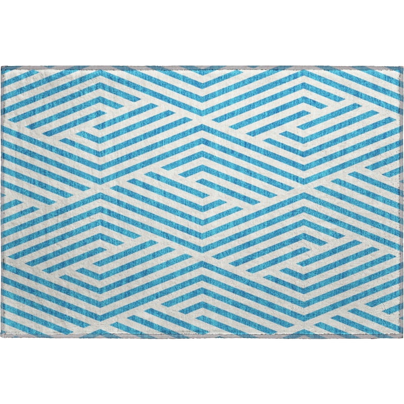 Premium Washable Super Soft Contemporary Geo Mayfield Rug
