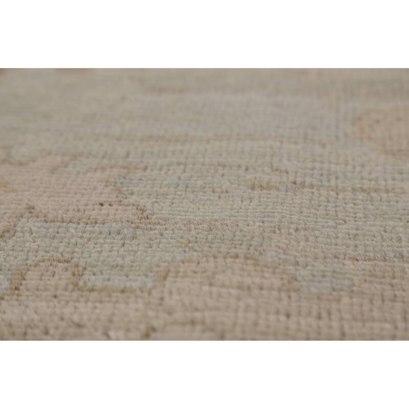 Grey Vegetable Dye Oushak Turkish Area Rug Hand-Knotted Wool Carpet - 8'10"x 11'8"