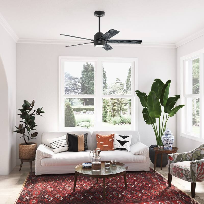 Hunter 52" Erling ENERGY STAR Ceiling Fan with LED Light Kit and Handheld Remote - Contemporary, Transitional, Modern Farmhouse