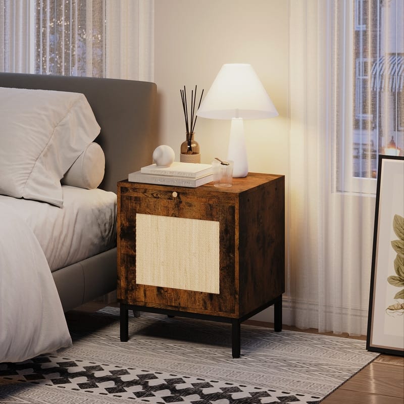 Natural Rattan Side Table - Bown