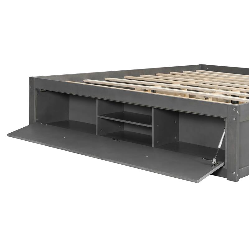 Queen Platform Bed Frame with Underbed Storage by Harper&Bright Designs